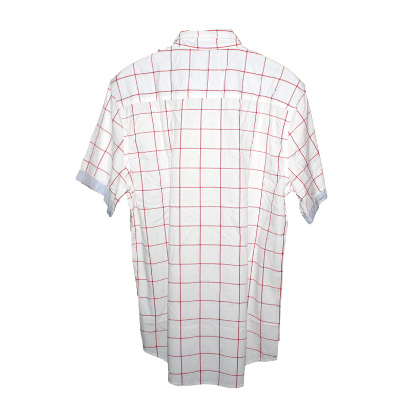 white shirt with red lines