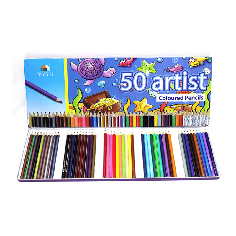 50 Artist Colored Pencils Set - Citymax UAE